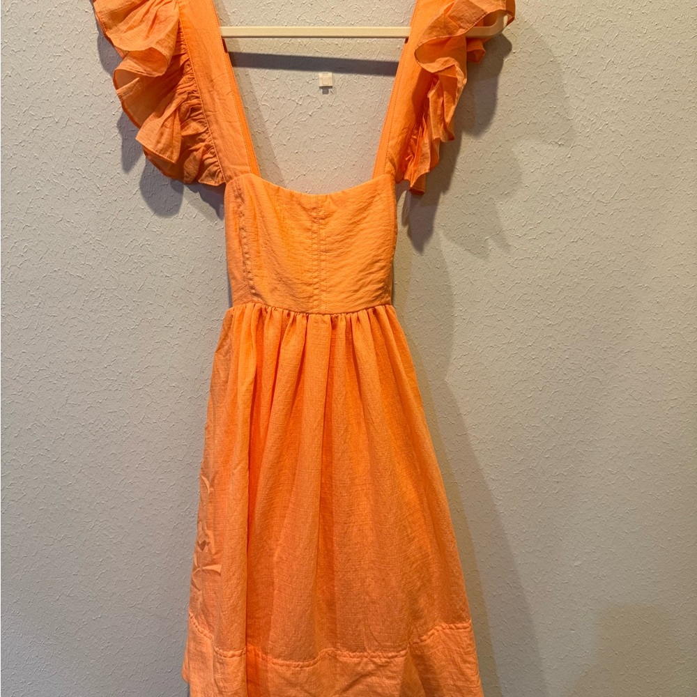 MARBLE Vibrant Orange Dress